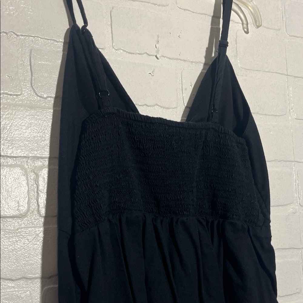 Old Navy Womens Black Spaghetti Strap Tank Top Casual Bow Cotton Blend Medium - Picture 4 of 7